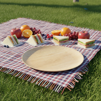 Assiette en mélamine incassable, durable, de qualité alimentaire, lavable au lave-vaisselle, style américain, ronde, pour la salle à manger à domicile et la restauration