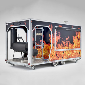 Remorque de nourriture mobile pour barbecue entièrement équipée avec porche, remorque de camion de nourriture pour barbecue à vendre, remorque de nourriture approuvée par le DOT des États-Unis - Product Image 1