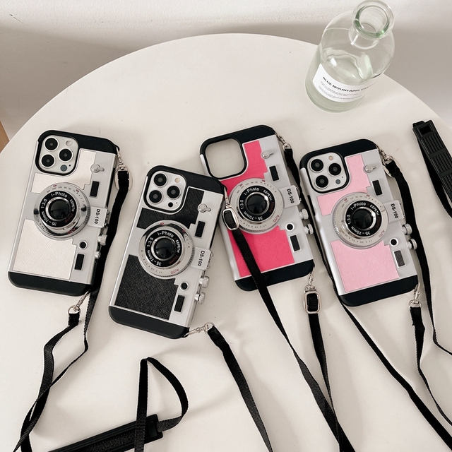 For iPhone 11 3D Camera case Back Cover, Handbag Design case for iPhone 14/15 Plus/16 ProMax