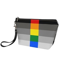 Pochette de maquillage de voyage personnalisée, hétéroflexible, imprimée UV arc-en-ciel, pour voyages à l'étranger, organisation de la coiffeuse et articles en vrac