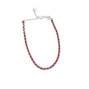 S925 Sterling Silver Couple <b>Bracelet</b> Red Black String Minimalist Design Women Jewelry Accessory - Product Image 5