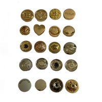Boutons en métal pour jeans pour femmes personnalisables, cœur, diamant, écologiques, réutilisables, couleur personnalisée, taille, couleur gunmetal, style cowboy, en zamac
