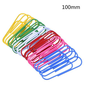 Clips en papier colorés Clips en plastique recouverts de plastique Clips en papier fins Clips en papier colorés de grande taille Marque-page pour la maison le bureau l'école - Product Image 3