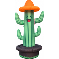 Jeu de lancer d'anneaux gonflable en forme de cactus avec 10 anneaux