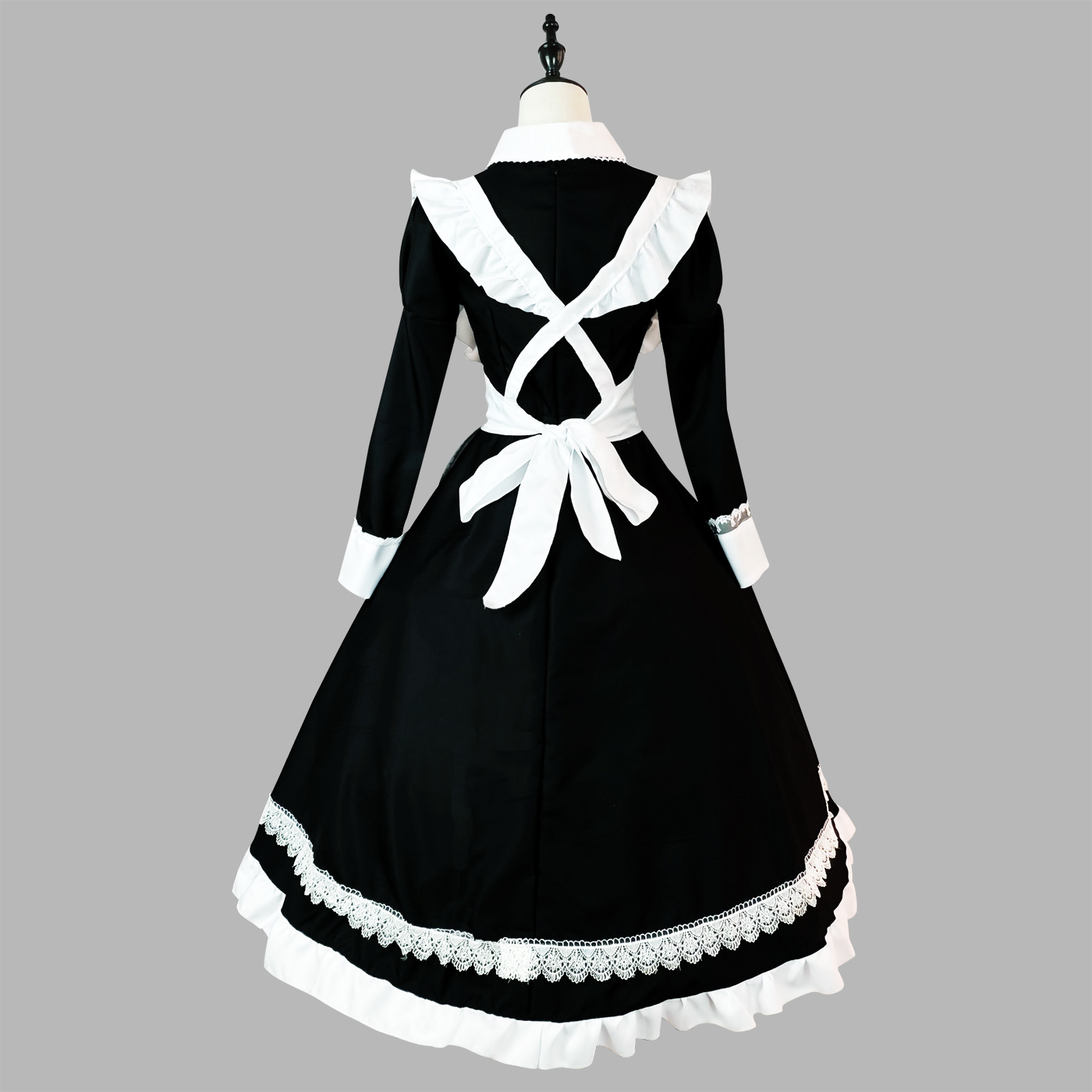 anime black and white dress Cosplay Classic Black And White Maid Anime Dress L / One Color