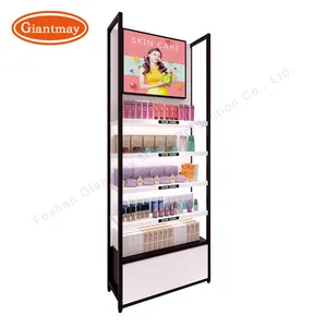 Hot Sales Cosmetic Shelves For Shop Showroom Single Face Makeup Display Showcase Cabinet Cosmetic Display Stand