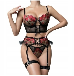 Pyjama pour femmes K2084, vêtements de nuit en stock, imprimé tendance fleuri, ensemble 2 pièces, vêtements de nuit pour femmes - Product Image 1