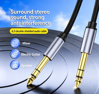 Câble de guitare de haute qualité 6,5 mm (1/4 pouce) mâle, conducteur plaqué or en PVC, cordon audio stéréo pour HDTV, voiture, ordinateur et microphone