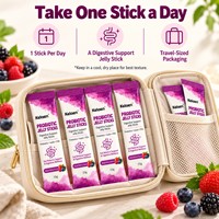Kelaen Probiotic Jelly Sticks Soutien Digestif Formule Prébiotique Emballé Individuellement Complément Alimentaire