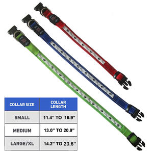 Fabricantes de fábrica, venta al por mayor, collares de perro LED recargables reflectantes de goma a granel, luz intermitente, perros pequeños, medianos y grandes - Product Image 2