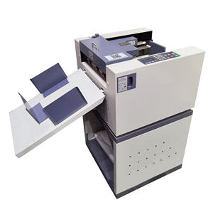 Automatische vouw- en rilmachine SG-NC350A met <span class=keywords><strong>2</strong></span> messen, programmeerbare besturing, voor gecoate papieren flyers en papier. - Product Image 2