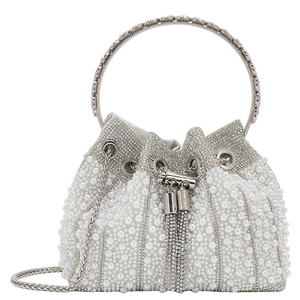 Elegante bolso tipo cubo con diamantes de imitación y correa de cadena, brillante bolso de mano para fiestas, graduaciones y cócteles. - Product Image 6