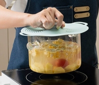 Couvercle de pot en silicone anti-fuite avec logo client