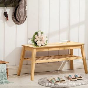 <b>Bamboo</b> minimalist shoe changing <b>stool</b>, double-layer shoe changing bench for living room and entryway, suitable for outdoor - Product Image 4