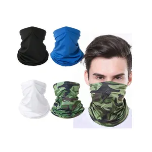 Düz renk yüz maskesi boyun körüğü yüz eşarp bandana çalışan buff için özel baskı balıkçılık polyester çiçek boyun körüğü