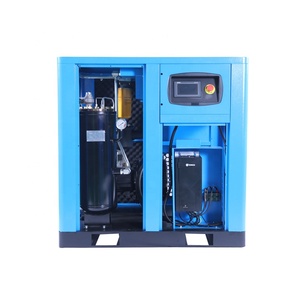 Compresseur d'air à vis silencieux stationnaire à lubrification à huile à aimant permanent de qualité commerciale à bas prix 20HP 15KW 8bar PLC - Product Image 5