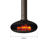PANSEE 600-1200mm interior/exterior chimenea eléctrica agua atomizada leña moderna decorativa montada en la pared sala de estar Hotel
