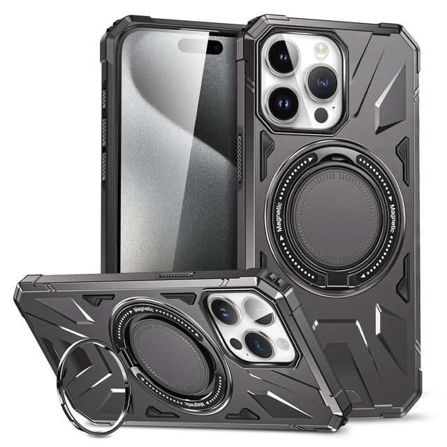 Anti Shock Mobile Cell Phone case for 15 14 13 12 11 Pro Max with Magnetic New Design Protector Phone Covers with Kickstand