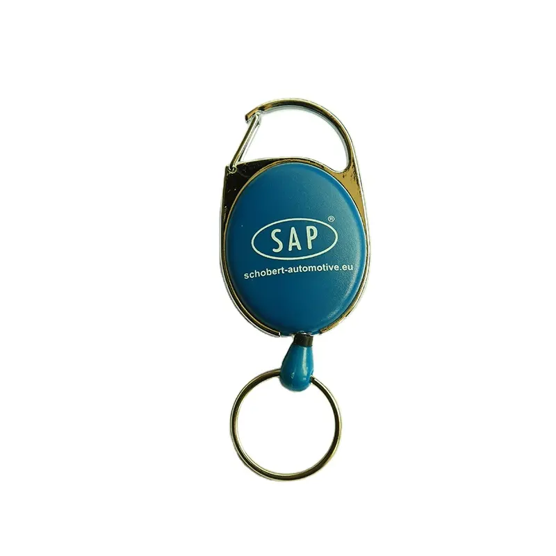 Heavy Duty Retractable Badge Reel with Waterproof Vertical ID Card Holders and Key Ring for Card Keychain Badge Holder