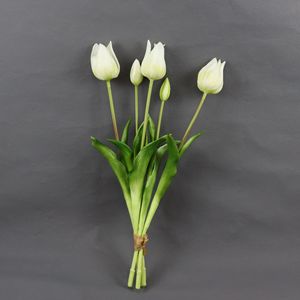 Fleurs artificielles en plastique souple de haute qualité en forme de pêche, décorations de fleurs artificielles haut de gamme, accessoires photo pour salon - Product Image 3