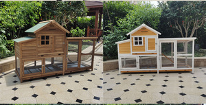 Cage à lapins en bois imperméable et anticorrosion pour l'extérieur, poulailler, cage à pigeons, villa pour la ferme, la maternelle et les petits animaux - Product Image 4
