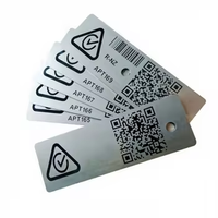 Cartes métalliques en aluminium brossé personnalisées avec code QR - Gravure de logo haut de gamme pour l'image de marque
