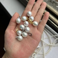 Wholesale Baroque Freshwater Pearl Pendant 14-15mm 3A Quality Multi-Color 925 Sterling Silver