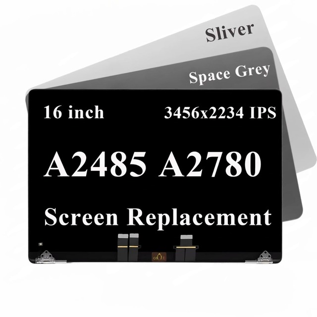 GBOLE 16in LCD Complete Screen Display Assembly for MacBook Pro A2485 M1 A2780 M2 2021 2023 EMC 3651 8103 661-21968 661-21969