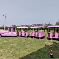 Train touristique de taille moyenne, train sans rails personnalisable à grande capacité, utilisable dans les parcs d'attractions et les carnavals