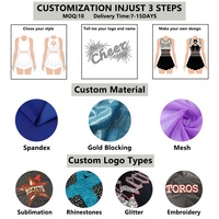 Tenues et accessoires de cheerleading personnalisés pour adolescentes - Kits en Spandex/Polyester pour l'entraînement et la pratique - Ensembles d'échauffement