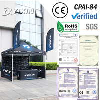 10x10 étanche 40mm 50mm hexagone cadre gazebo auvent pliant professionnel extérieur salon commercial chapiteau tente