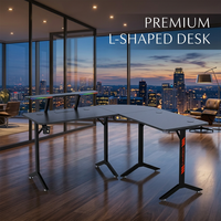 Bureau de jeu et d'apprentissage AOR de type L, style maison, pour cybercafé et esports, design moderne, matériau E0, vente en gros usine