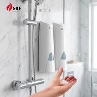 Distributeur de savon liquide mural manuel AOLQ, mini, à chambre simple/double, pompe anti-fuite pour hôtels et toilettes publiques – Vente chaude