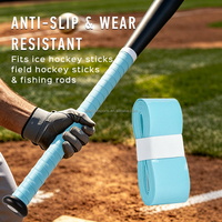 Bande adhésive absorbante pour batte de baseball, antidérapante, anti-vibration, enveloppement de batte, surpoignée, évacuation de l'humidité, durable pour les battes de softball