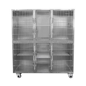 Stainless Steel Pet <b>Cage</b> Double Layer Rectangle Durable For <b>Cat</b> Dog Small Large Animals Hospital Use - Product Image 3