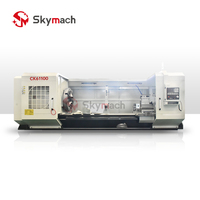 Torno CNC de bancada plana de gran calibre CK61100 con orificio para husillo de 130 mm para procesamiento de tubos, tuberías y ejes huecos de alta resistencia