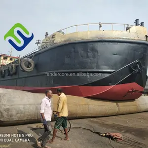 Lanzamiento de barcos, muelle marino, bolsa de aire de goma para astilleros/airbags móviles para barcos, pontón de goma de aire