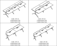 Bureau de travail modulaire en métal moderne, poste de travail collaboratif extensible pour 2, 4, 6 ou 8 personnes, espace ouvert pour le personnel de bureau
