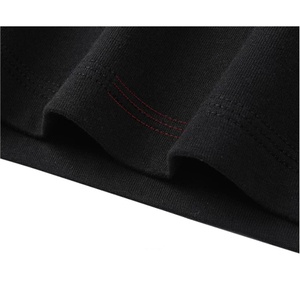 Camiseta Negra Minimalista con Estampado 'Example' para Hombre, Camiseta Casual de Algodón Suave con Cuello Redondo, Corte Holgado, Estilo Urbano para Uso Diario - Product Image 5