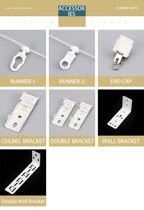Durable Pom Material Curtain Track Pulley Popular Design Corrugated Folding Curtain Accessories Customizable Lengths - Product Image 3