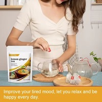 Té Herbal de Limón y Jengibre OEM para el Cuidado de la Piel, la Salud y la Digestión, Té Premium con Sabor a Limón y Jengibre, Ingredientes Totalmente Naturales