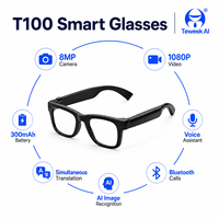 Gafas de Grabación de Video con Cámara de 8MP, Estabilización por Software, Control Táctil de Música, Detección de Uso, Carga Tipo C, Lentes Inteligentes