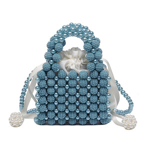 New Popular Pearl Handbag Women's New Mini Handmade Woven Cute Small <b>Square</b> Bag Stylish Single Shoulder Crossbody Bag - Product Image 3