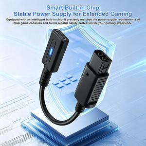 Câble adaptateur d'alimentation USB-C PD filaire pour <span class=keywords><strong>Gamecube</strong></span> (NGC) avec puce intelligente intégrée, compatible avec les chargeurs Type-C, en PVC - Product Image 5