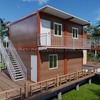 Maison préfabriquée de luxe en conteneur habitable, maison préfabriquée portable bon marché, maison préfabriquée en kit de 20 à 40 pieds pour usage temporaire