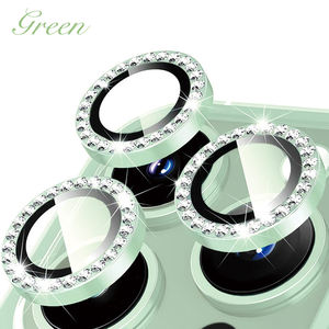 Protector de Lente de Cámara Eagle Eye para iPhone - Textura CD, Estilos Brillantes y Diamantes, 10 Colores Cada Uno, Cubierta de Lente de Vidrio Templado - Product Image 6