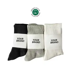 unisex umweltfreundlich nachhaltig benutzerdefiniert bio-Baumwolle Socke wiederverwertet Kämmbaumwolle Freizeitsorten mit Verpackung