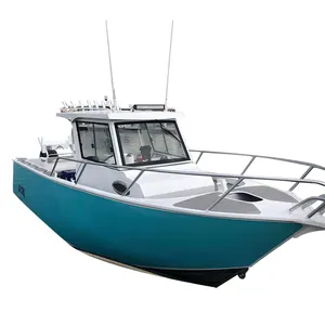 7.5 M 26 Ft Sport Fishing Aluminium Boats Harga Terbaik Pabrik Yacht dengan CE