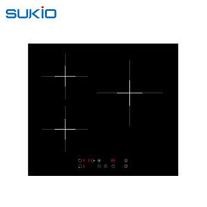 Save Energy Electronic Cooktop 3 <strong>Induction</strong> <strong>Hob</strong> With Sha Bu Sha Bu Bevelled Edge 12-30Cm <strong>Pot</strong> Size - Product Image 1