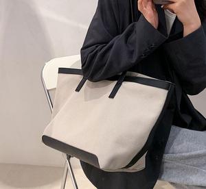 Của phụ nữ quá khổ lớn sang trọng vải Tote Túi xách với PU da xử lý & dây kéo đóng cửa Kim Cương Trang trí nội thất Polyester Lót - Product Image 1